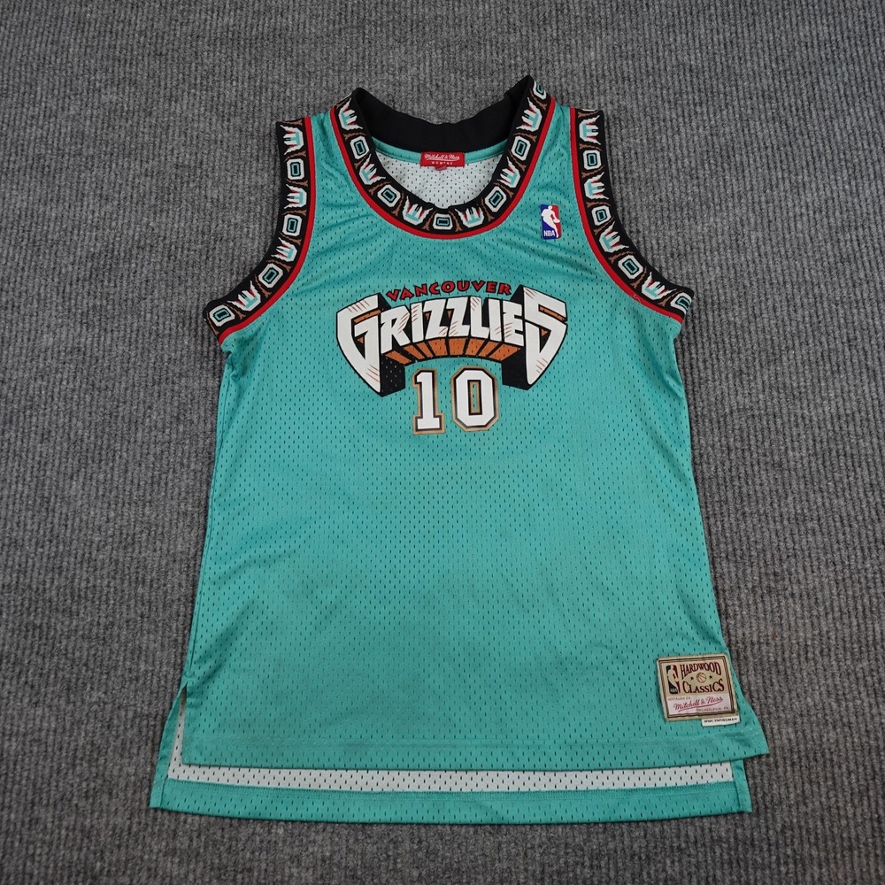 Mitchell & Ness Vancouver Grizzlies Mike Bibby 10 Jersey Womens Large Teal NBA